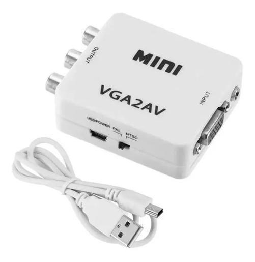 Imagem de Mini Conversor Vga Para Av Rca Áudio E Vídeo - Vga2Av