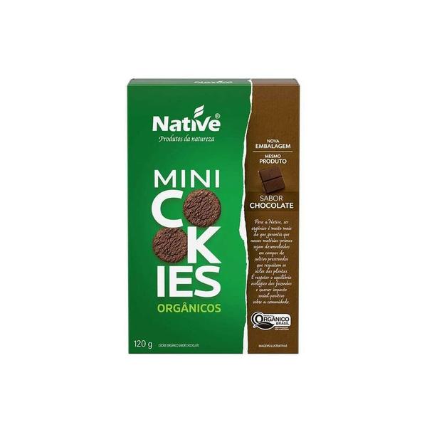 Mini Cookies Orgânicos Chocolate 120g - Native Imagem de Mini Cookies Orgânicos Chocolate 120g - Native