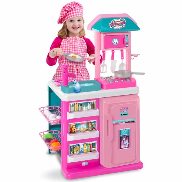 Imagem de Mini Cozinha Gourmet Infantil Divertida De Brinquedo Sai Água De Verdade 23 Peças - Magic Toys