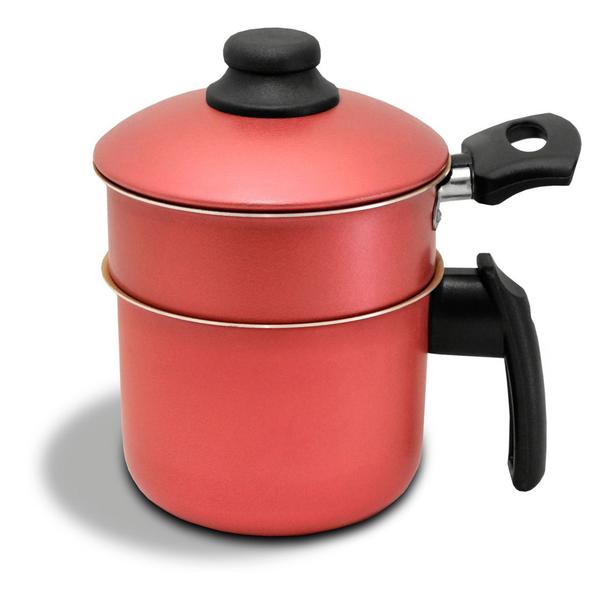 Imagem de Mini Cuscuzeiro Nordestino Vapor Antiaderente Vermelho N12