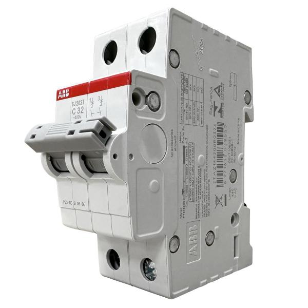 Imagem de Mini Disjuntor Bipolar ABB 32A SJ202T-C32 2TAZ144200R0324