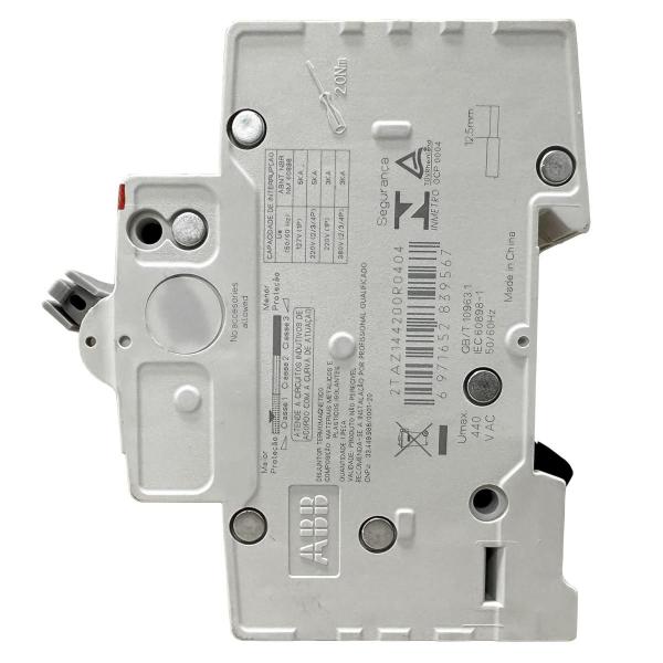 Imagem de Mini Disjuntor Bipolar ABB 40A SJ202T-C40 2TAZ144200R0404