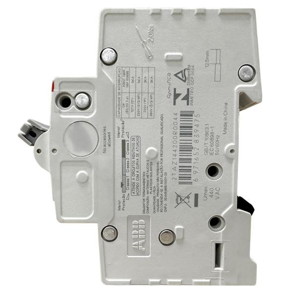 Imagem de Mini Disjuntor Bipolar ABB 4A SJ202T-C4 2TAZ144200R0044