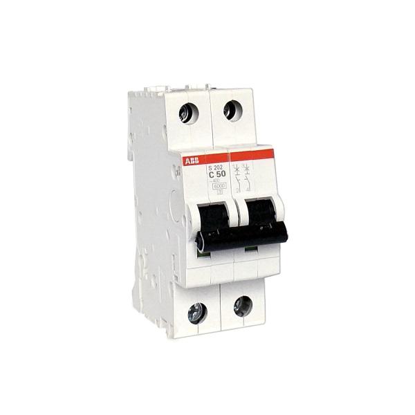 Imagem de Mini Disjuntor Bipolar ABB 50A S202-C50 2TAZ110200R1504