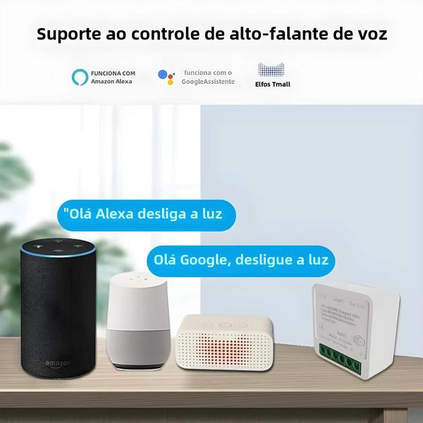 Imagem de Mini Disjuntor WiFi Inteligente - Controle Bidirecional com Alexa e Google Home