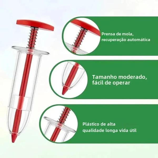 Imagem de Mini Dispensador de Sementes Portátil para Jardim - Seringa para Semeadura