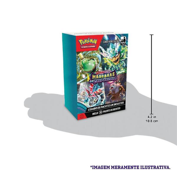 Imagem de Mini Display Pokémon TCG Escarlate E Violeta 6 Mascaras De Crepúsculo - Copag