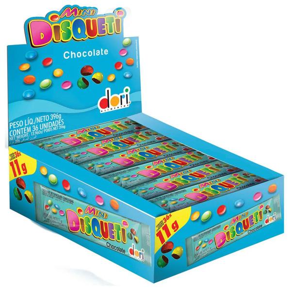Mini Disqueti Chocolate - 396g - Dori Imagem de Mini Disqueti Chocolate - 396g