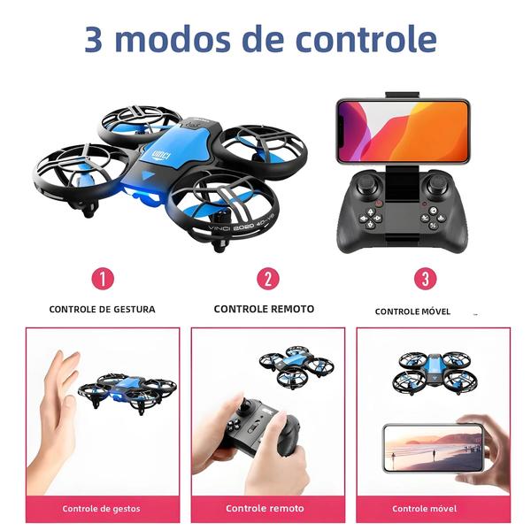 Imagem de Mini Drone 4k Hd Com Câmera Wifi Fpv Helicóptero Rc Para Crianças Com Altura Mantém 1080p Grande