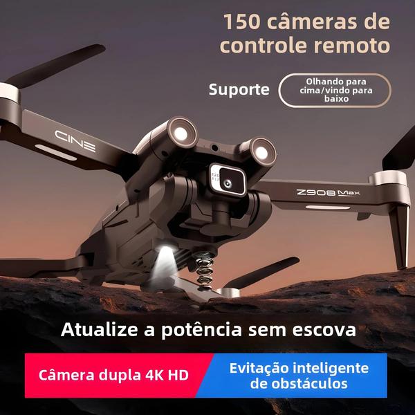 Imagem de Mini Drone 4K WiFi FPV Z908Pro Max - Com Evitação de Obstáculos e Brushless