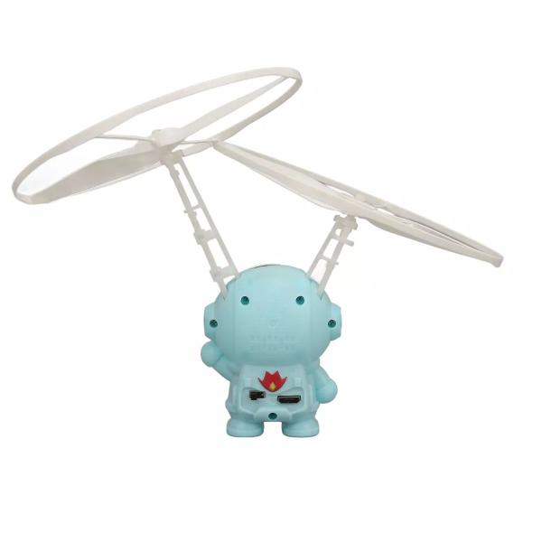 Imagem de Mini Drone Astronauta Boomerang  Voador Helice LED USB Bateria Recarregavel Sensor Movimento  Criança Diversao Brincadeira Seguro Resistente Iluminaça