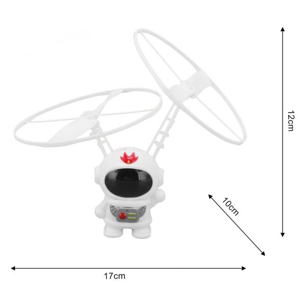 Imagem de Mini Drone Astronauta Voador Boomerang LED Sensor Movimento USB Bateria Recarregavel Helice Diversao Criança Entretenimento Brincadeira Resistente Seg