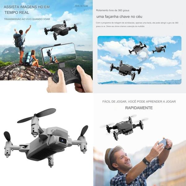 Imagem de Mini Drone com Câmera 4K HD Voo 360 Estável Rapido Manobras