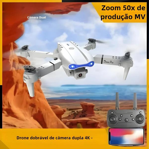 Imagem de Mini Drone Dobrável 4K HD E99 K3 Pro - Modo de Alta Retenção, WiFi e Fotografia Aérea