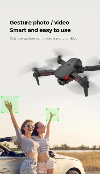 Imagem de Mini Drone Laranja K9 Câmera 4K Wifi Fpv Dobrável Com Bolsa