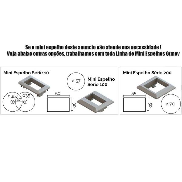 Imagem de Mini Espelho C/ 1 Tomada 20a 1 Interruptor Embutir P Móveis - Preta