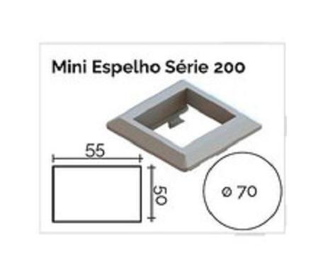 Imagem de Mini Espelho Preto Serie 200 De Embutir Para Móveis Qtmov