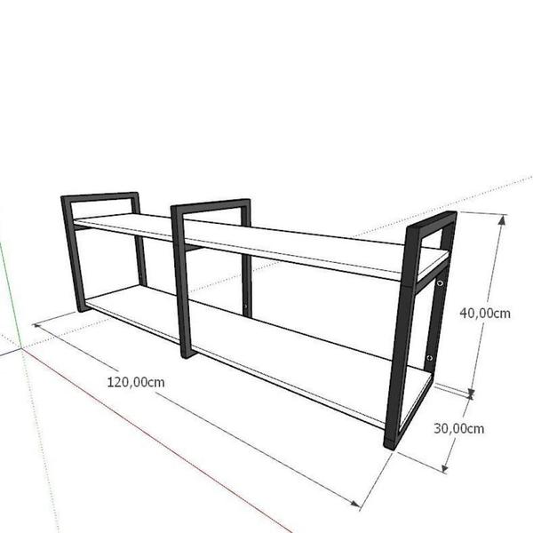 Mini estante industrial para escritório aço cor preto prateleiras 30 cm cor preto modelo ind04pep - E-nichos Imagem de Mini estante industrial para escritório aço cor preto prateleiras 30 cm cor preto modelo ind04pep