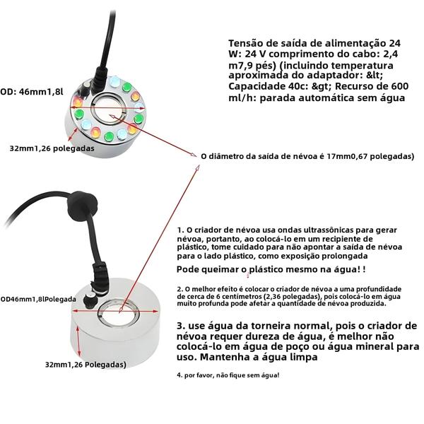 Imagem de Mini Fabricante de Névoa Ultrassônico para Paisagismo e Decorações de Halloween