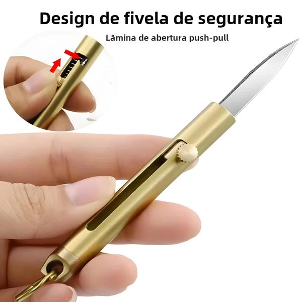 Imagem de Mini Faca Edc De Aço Inoxidável, Chaveiro Portátil Para Autodefesa Ao Ar Livre, Ferramenta Multiuso