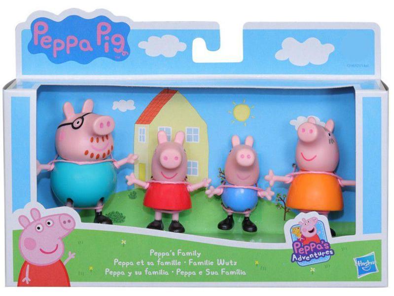 Imagem de Mini Figura Família Peppa Pig F2190 - Hasbro 4 Unidades