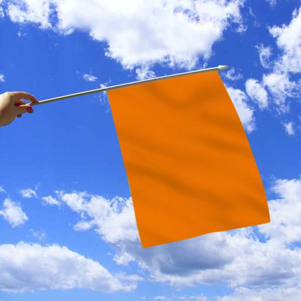 Imagem de Mini Flag Anley Orange, pacote com 12 unidades, 13 x 20 cm, portátil com bastão