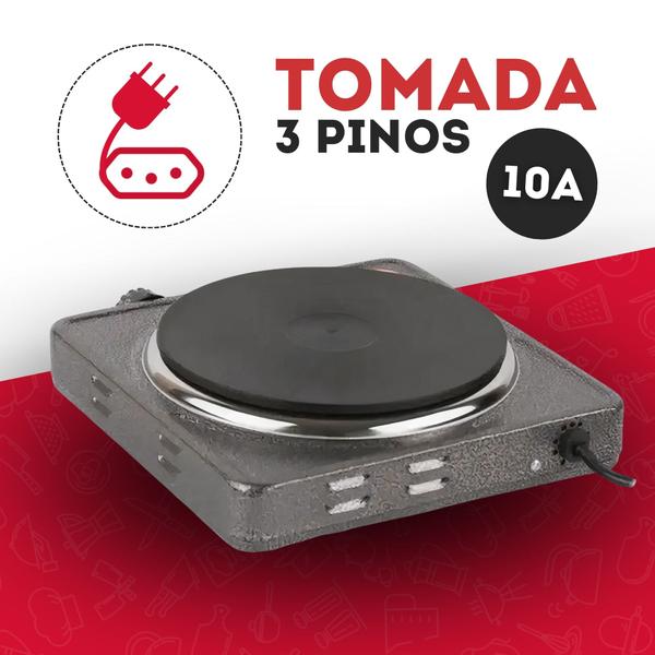 Imagem de Mini Fogão Elétrico Cooktop Mesa Portátil Camping 1000W 110V