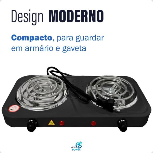 Imagem de Mini Fogão Elétrico Portátil 2500w Fogareiro 110v/220v 600 c Top