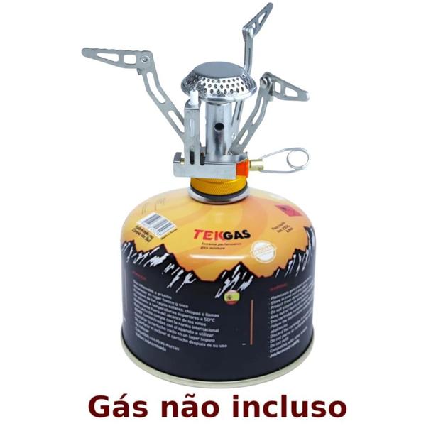 Imagem de Mini Fogao Portatil Fogareiro a Gas Compact Ntk com Acendedor Automatico Camping  Guepardo 