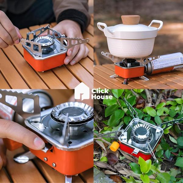 Imagem de Mini Fogareiro Portátil a Gás Automático Acampamento Pesca Camping