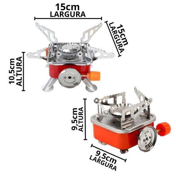 Imagem de Mini Fogareiro Portátil a Gás Automático Acampamento Pesca Camping