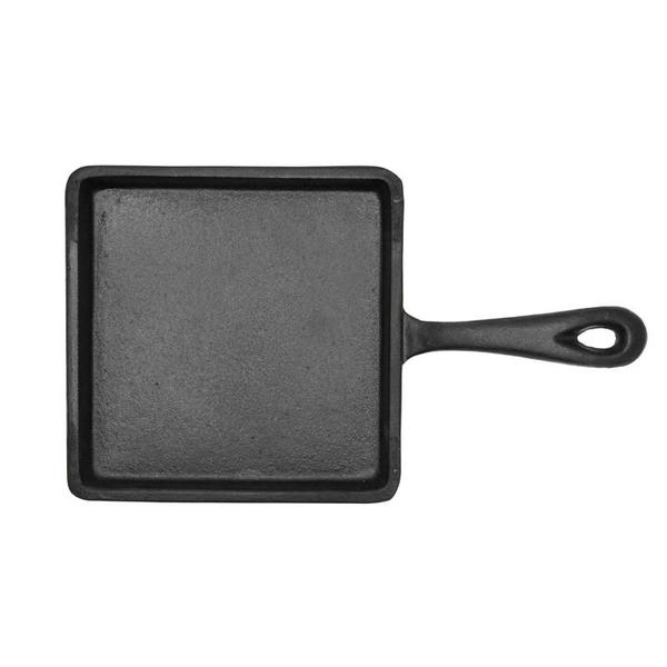 Imagem de Mini Frigideira Ferro Fundido Quadrada Para Servir Indução Forno Skillet Grill 14cm Cozinha Premium