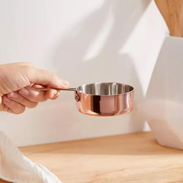 Imagem de Mini Frigideira Inox Bronze Servir Decorar Bistrô 13,5Cm