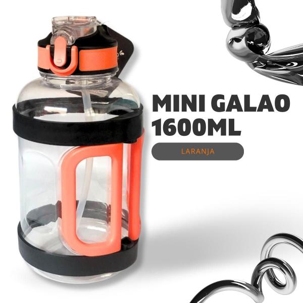Mini Galão Água Garrafa Canudo 1600ml Anti Vazamento E Alça - C3B Imagem de Mini Galão Água Garrafa Canudo 1600ml Anti Vazamento E Alça