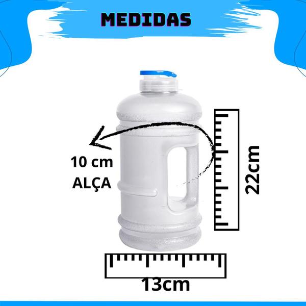 Imagem de Mini Galão De Água Suco  2,2 Litros Com Alça Squeeze Fitness Garrafa Academia