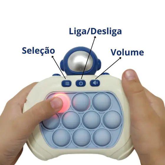 Mini Game Console Pop It Eletrônico Brinquedo Fast Push Anti Stress Mini Game Astronauta - QUANQI Imagem de Mini Game Console Pop It Eletrônico Brinquedo Fast Push Anti Stress Mini Game Astronauta