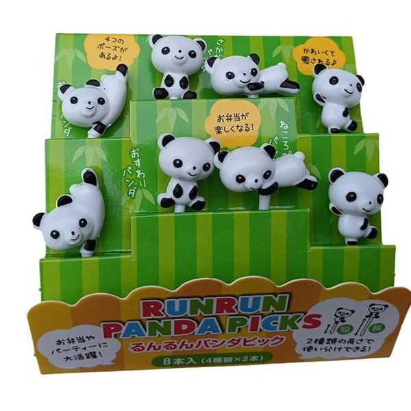 Imagem de Mini Garfinhos Infantil, Crianças de Urso Panda Para Lanches, Lancheiras, Frutas e Petiscos