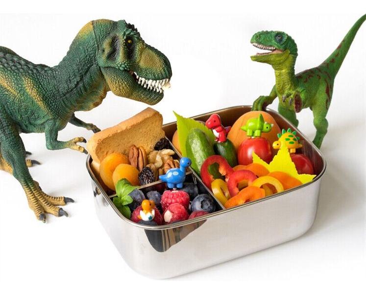 Imagem de Mini garfos palitos infantis p/ lanche TEMA DINOSSAUROS -6Pç