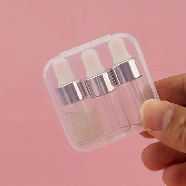 Mini Garrafa Conta-Gotas de Viagem (0.1oz) - Frasco de Óleo Essencial Portátil Imagem de Mini Garrafa Conta-Gotas de Viagem (0.1oz) - Frasco de Óleo Essencial Portátil