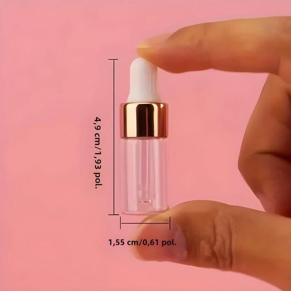 Mini Garrafa Conta-Gotas de Viagem (0.1oz) - Frasco de Óleo Essencial Portátil Imagem de Mini Garrafa Conta-Gotas de Viagem (0.1oz) - Frasco de Óleo Essencial Portátil