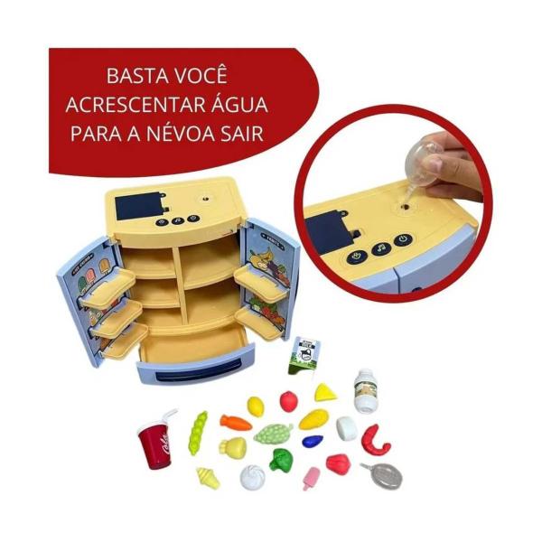 Imagem de Mini Geladeira Infantil com Acessórios Importway - BW162