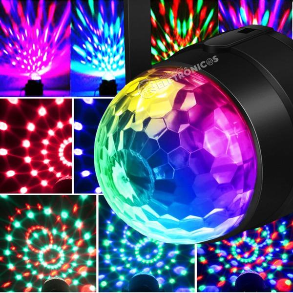 Imagem de Mini Globo Laser Bola Maluca USB Jogo De Luz Rgb Colorido Brilhante LEY2146