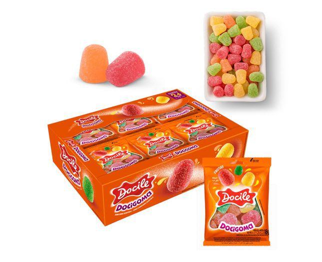 Mini Goma Docigoma Frutas 25X18g - Docile Imagem de Mini Goma Docigoma Frutas 25X18g - Docile