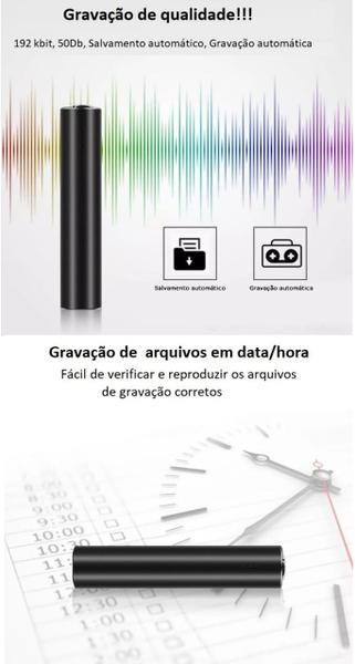 Imagem de Mini Gravador Voz 400 Q500 Horas Escuta Espião Áudio Sensor Voz