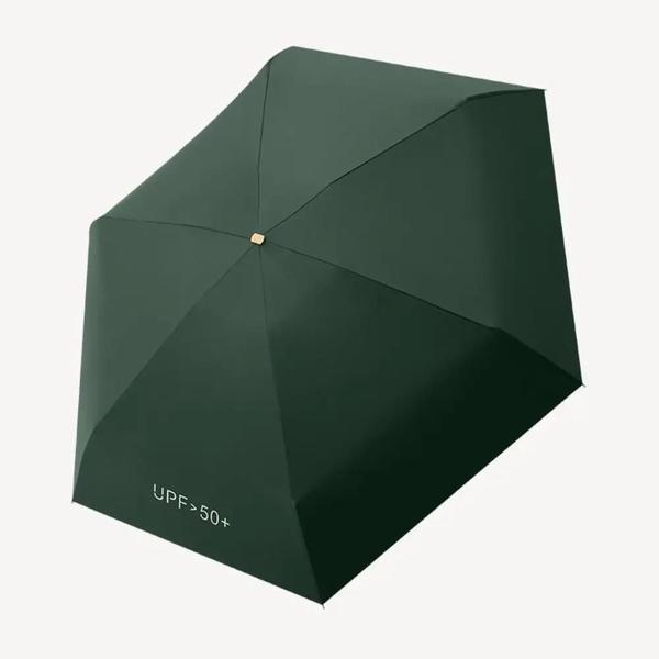 Mini Guarda-Sol Dobrável com Proteção UV - Guarda-Chuva Portátil de Bolso Imagem de Mini Guarda-Sol Dobrável com Proteção UV - Guarda-Chuva Portátil de Bolso