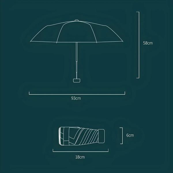 Mini Guarda-Sol Dobrável com Proteção UV - Guarda-Chuva Portátil de Bolso Imagem de Mini Guarda-Sol Dobrável com Proteção UV - Guarda-Chuva Portátil de Bolso