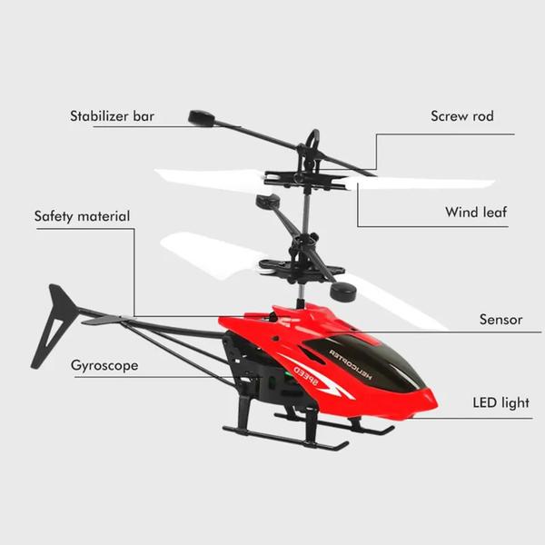 Imagem de Mini helicóptero com sensor de aproximação