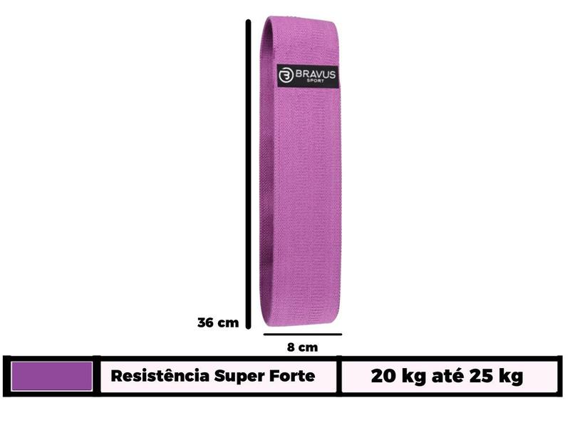 Imagem de Mini Hip Band Nível Super Forte M Elástico Extensor Bravus Sport