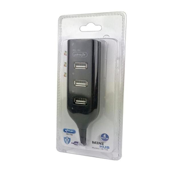 Imagem de Mini HUB USB 4 Portas 2.0 Para Computador Notebook HB-T56