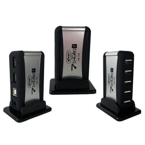 Imagem de Mini Hub Usb 7 Portas Com Fonte Usb 2.0 480Mbps Hb-T68